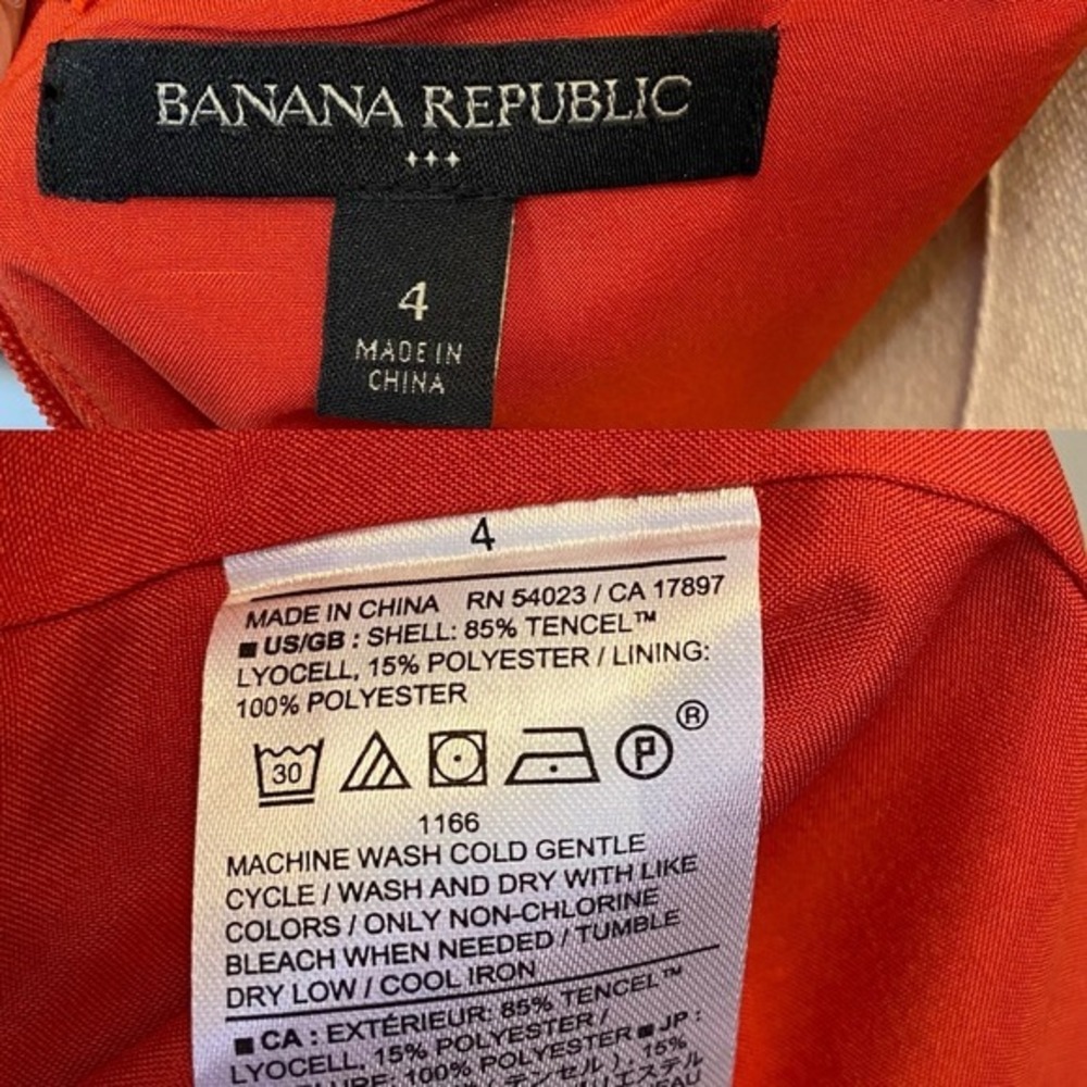 Banana Republic Halter Midi Dress Ruffle Neck Resort Wear Wedding Guest Orange 4 - Picture 6 of 6